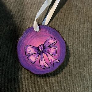 Purple and Pink Bow Ornament
